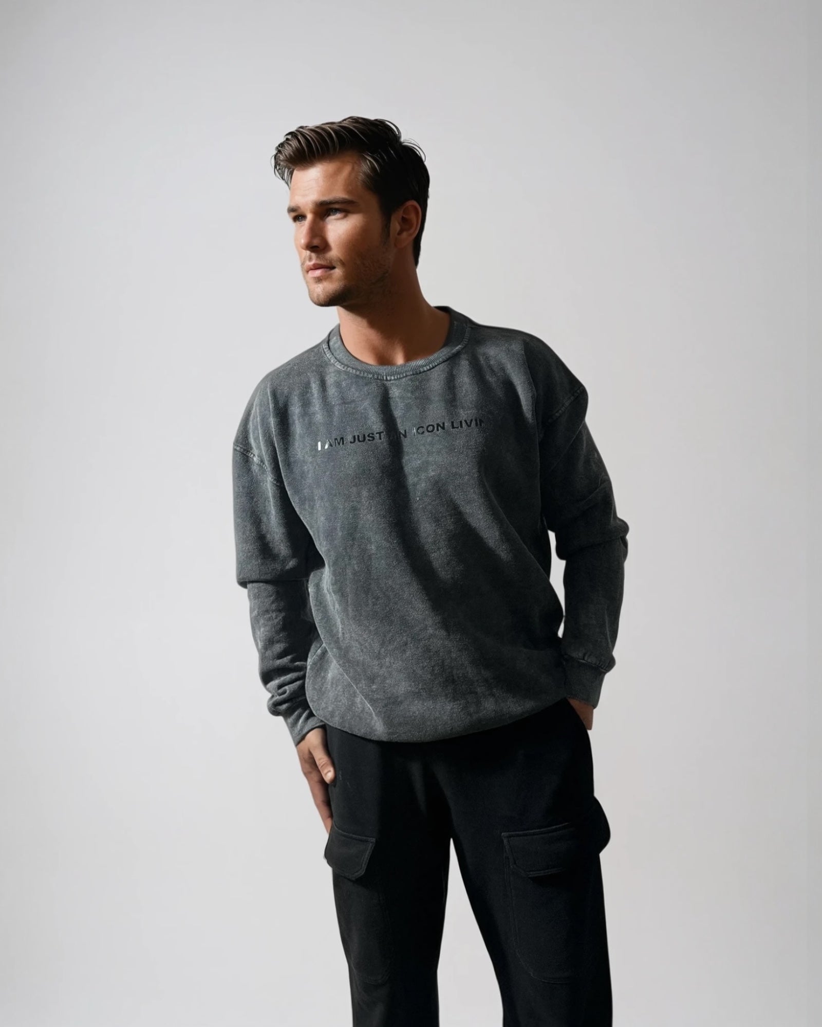 Printed washed sweatshirt ILIMITO
