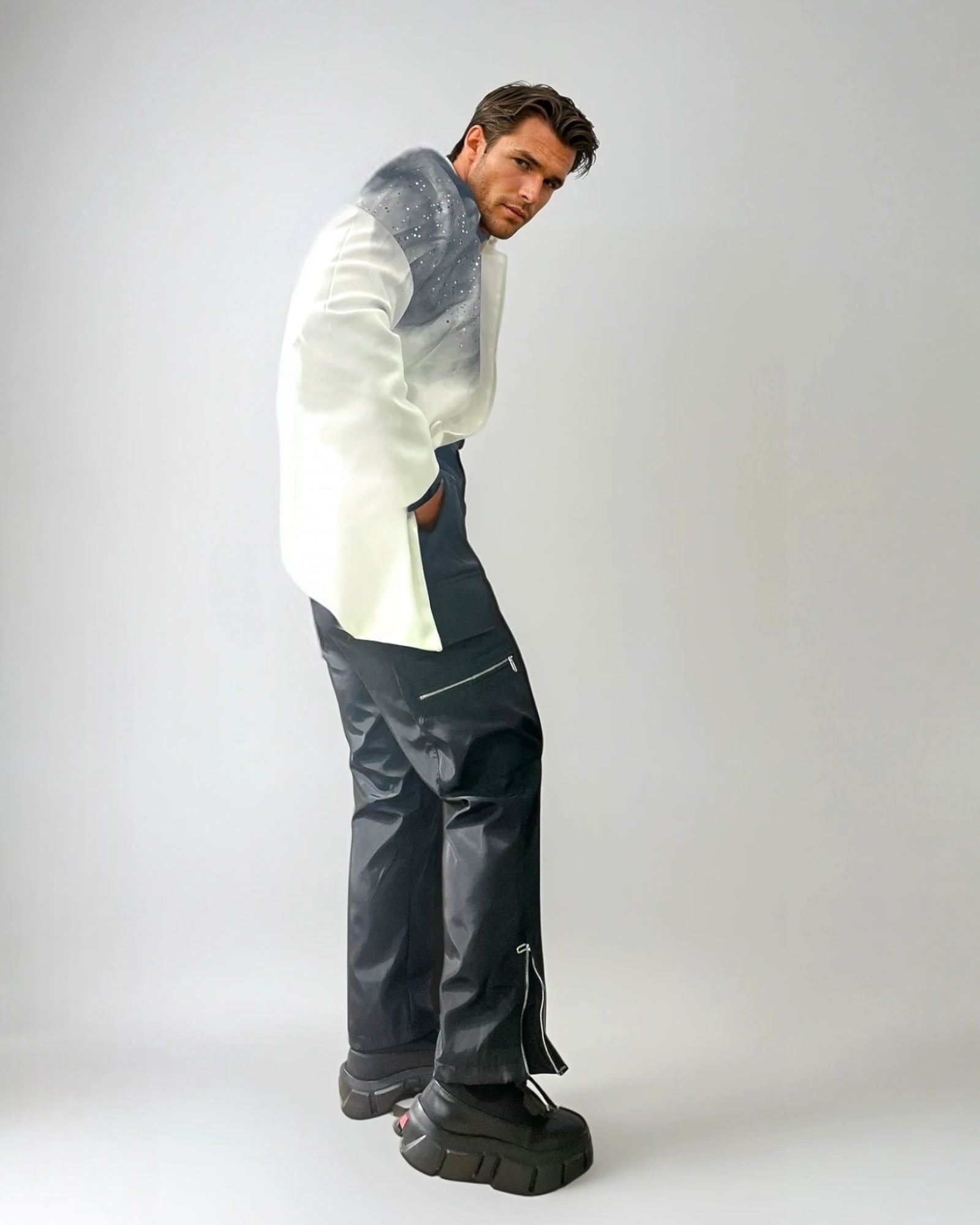 Satin Cargo Regular Fit Pants ILIMITO