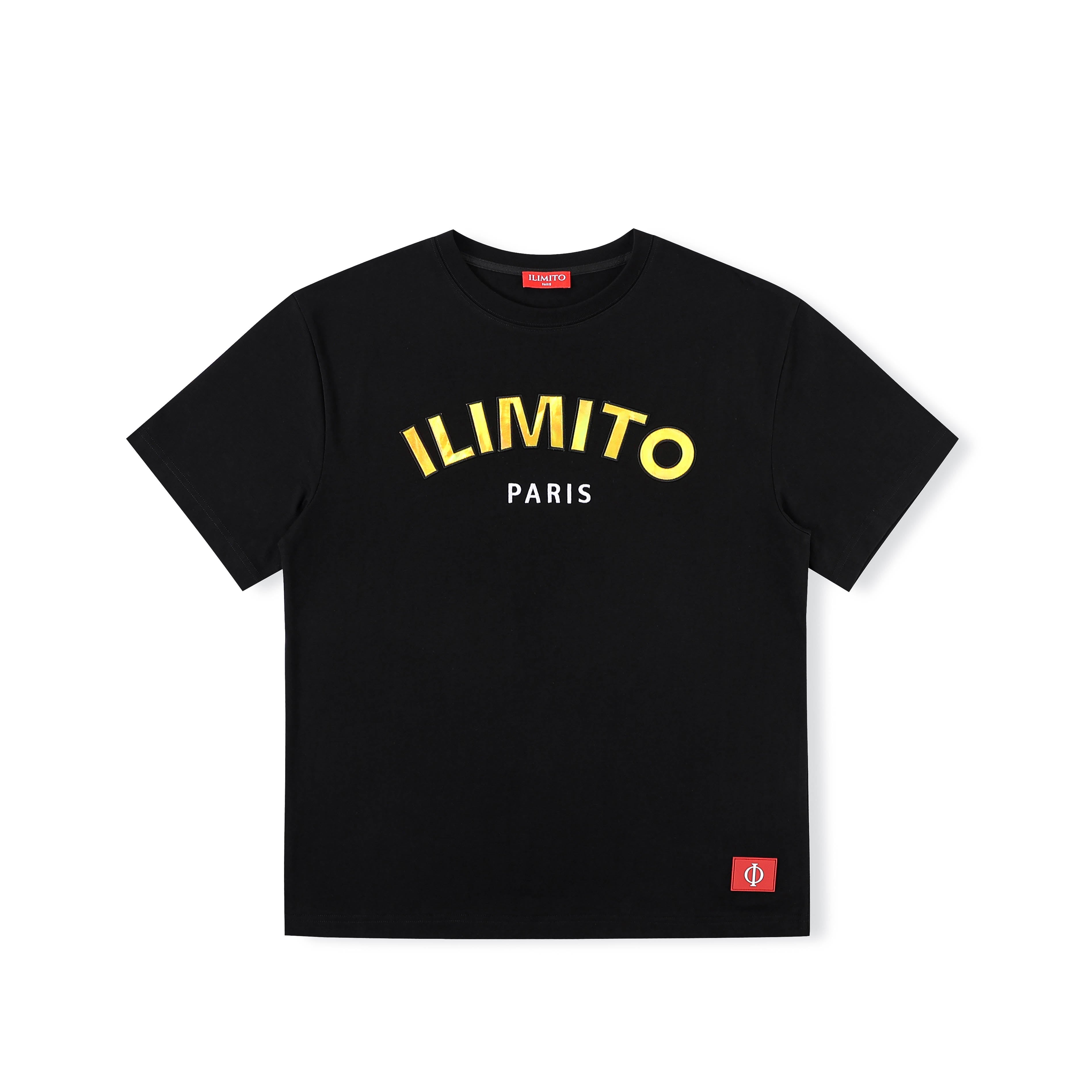 ILIMITO Gold Logo Black T-shirt ILIMITO