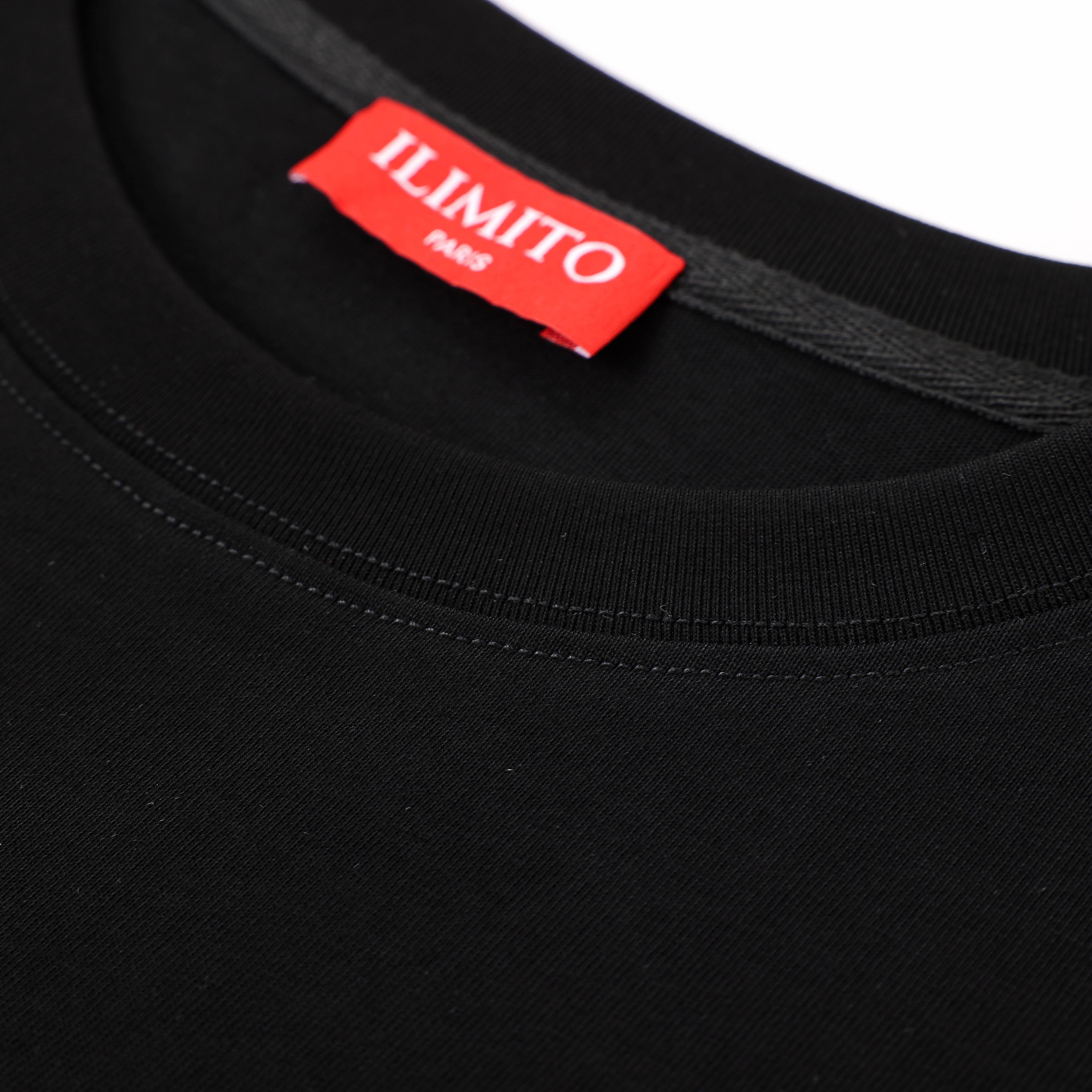 ILIMITO Gold Logo Black T-shirt ILIMITO