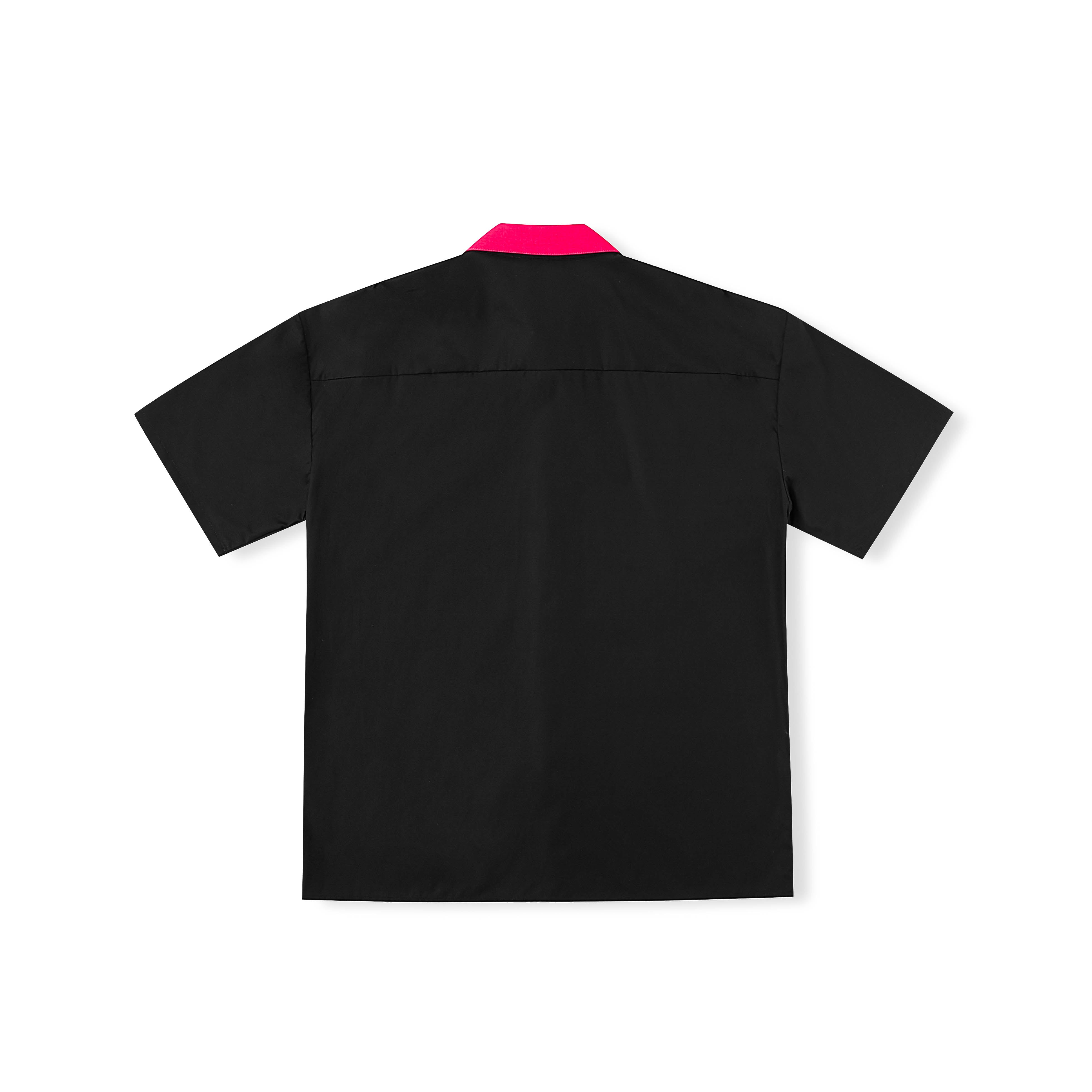 Two-Tone Collar Shirt – Black &amp; Pink ILIMITO