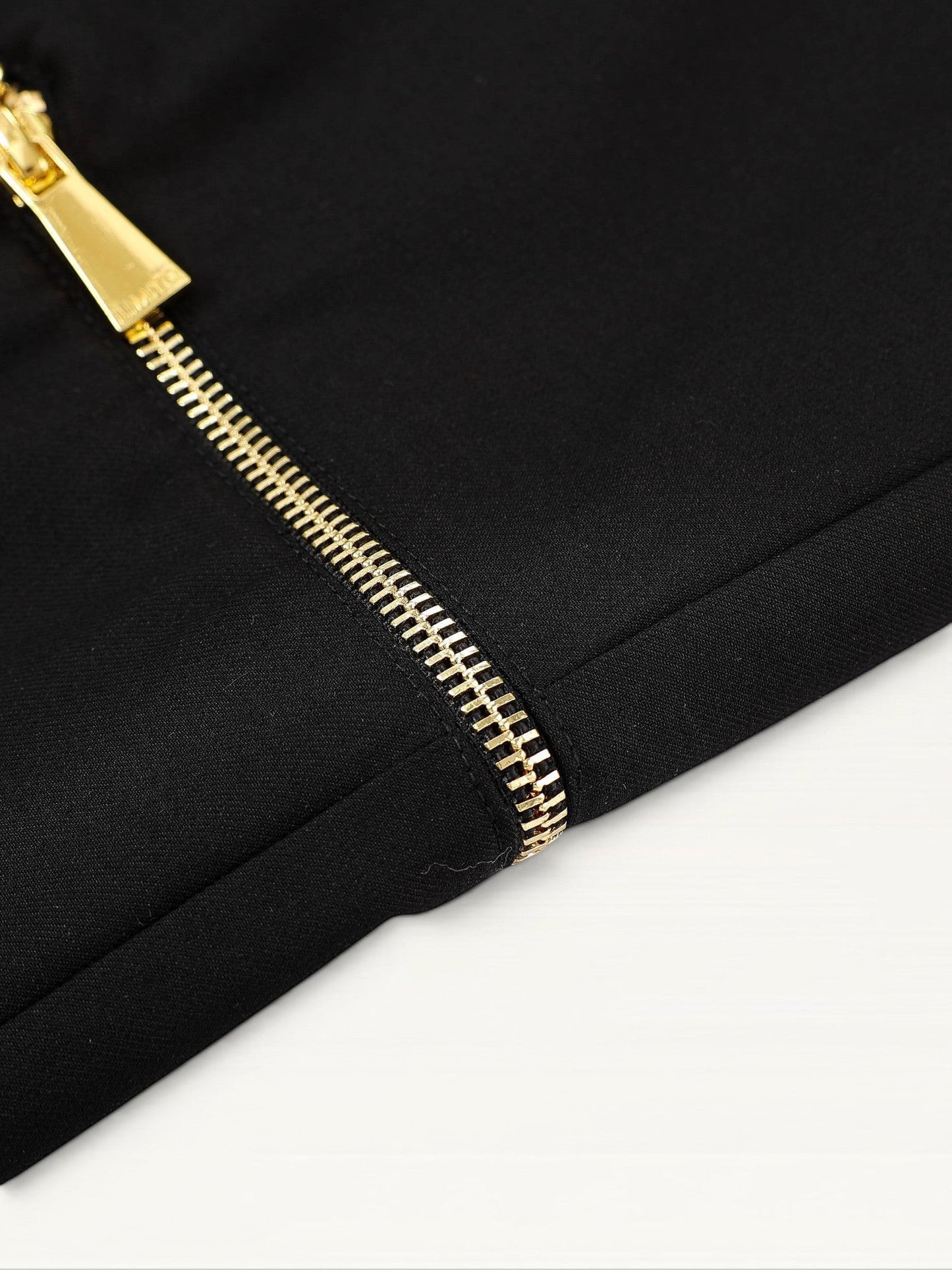 Black Trousers with Gold Knee Zippers ILIMITO