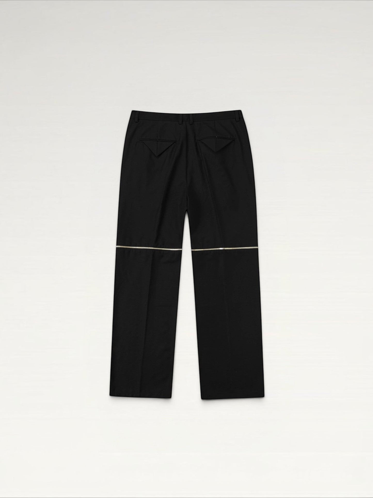 Black Trousers with Gold Knee Zippers ILIMITO