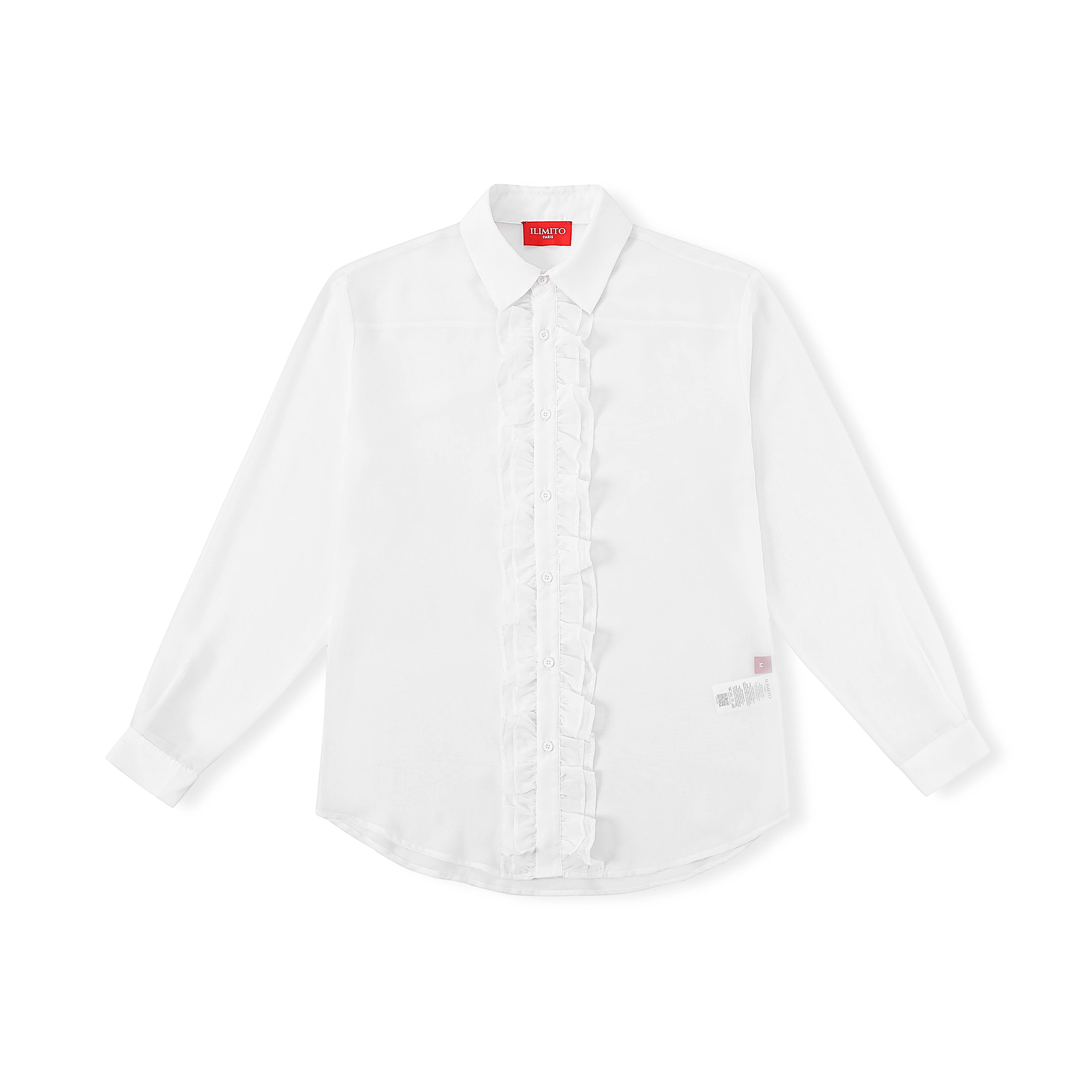 Sheer Ruffle Shirt Ma boutique
