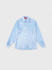 Metallic Silk Shirt- Sky Blue