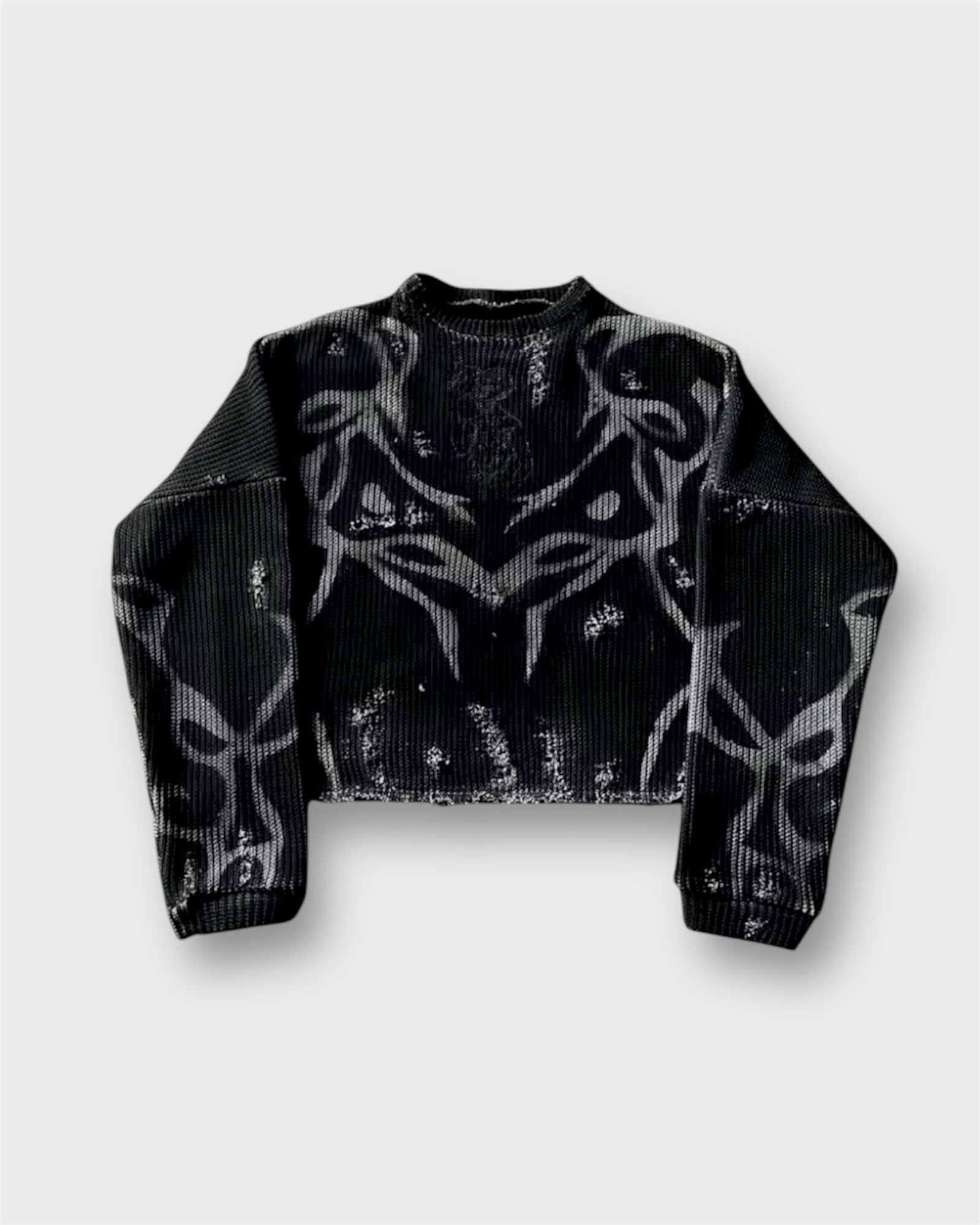 Striped embroidery sweater ILIMITO