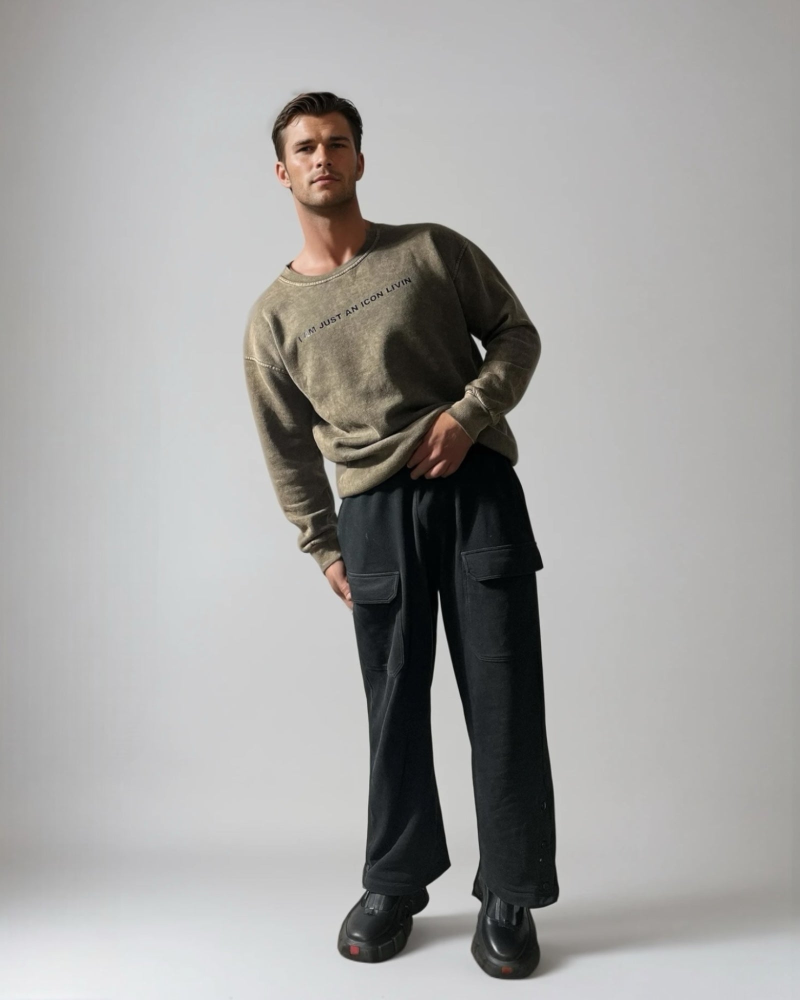 Printed washed sweatshirt ILIMITO