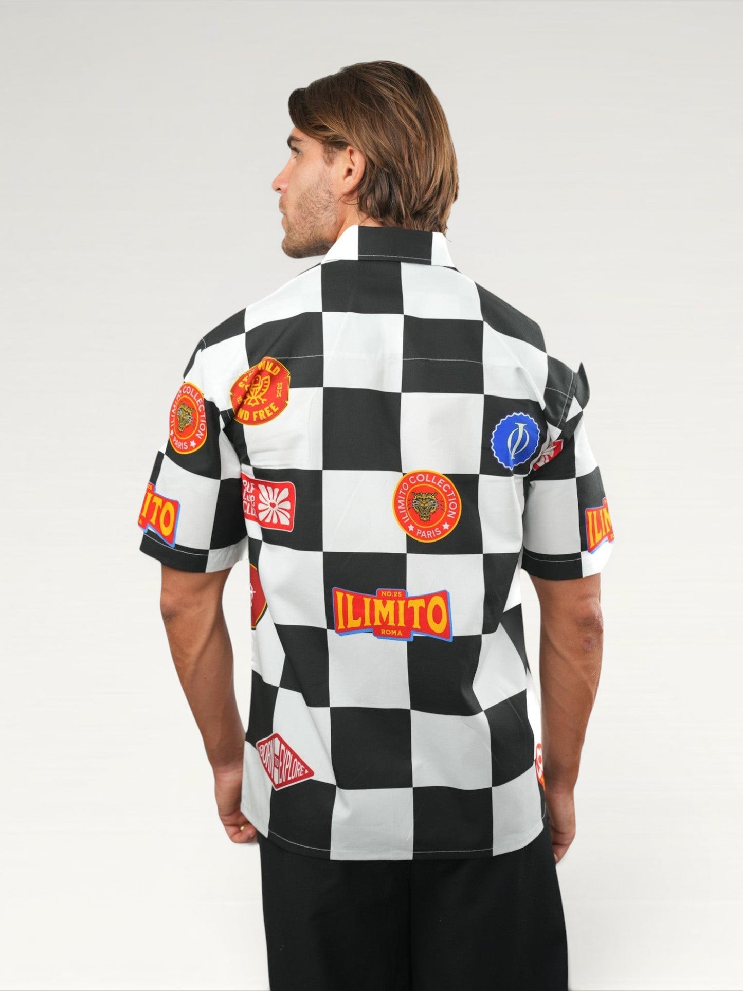 Chess Print Cotton Shirt Ma boutique