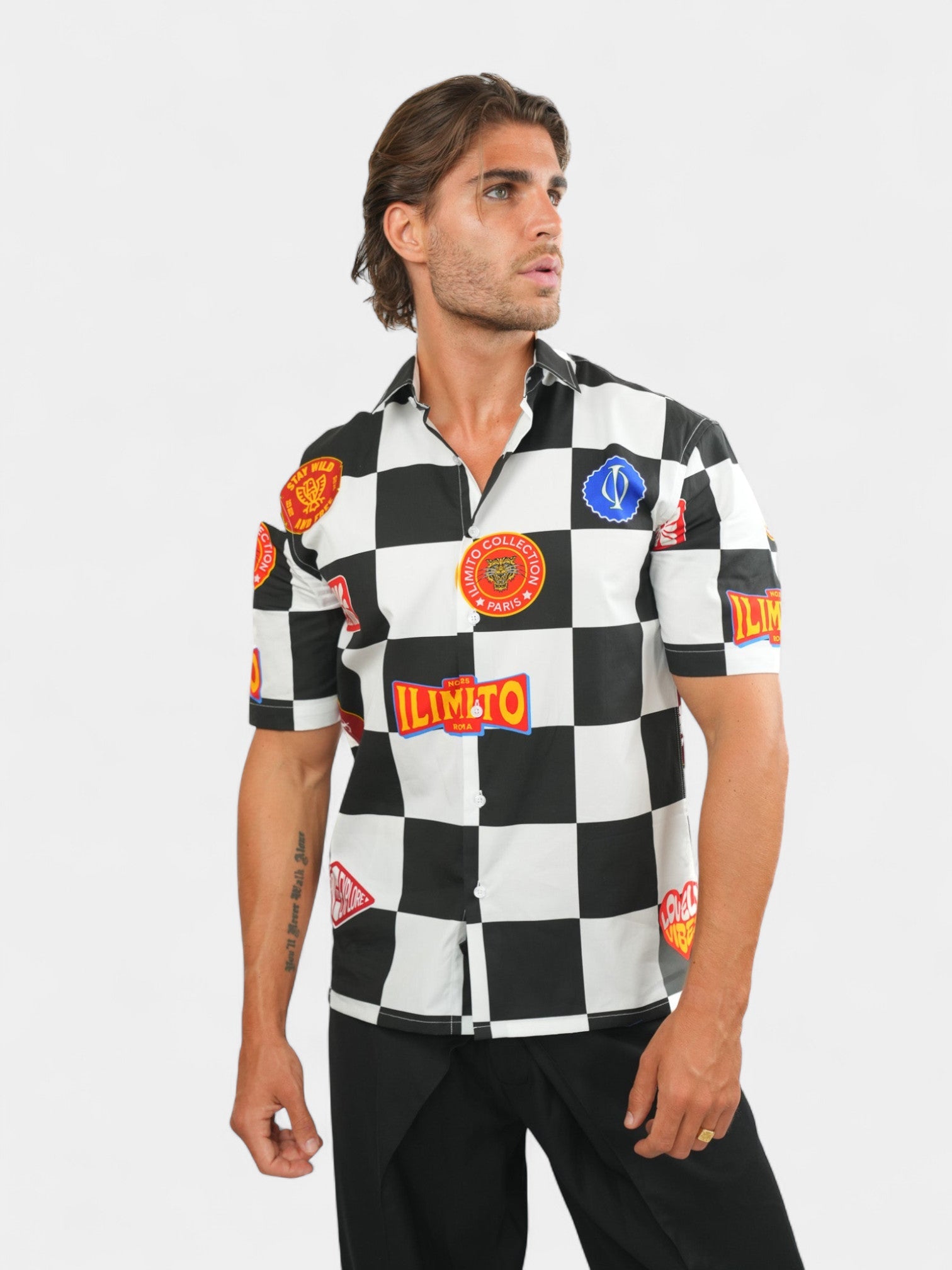 Chess Print Cotton Shirt Ma boutique