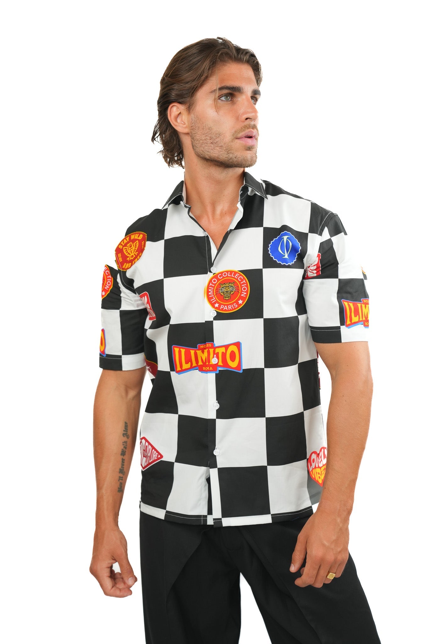 Chess Print Cotton Shirt Ma boutique