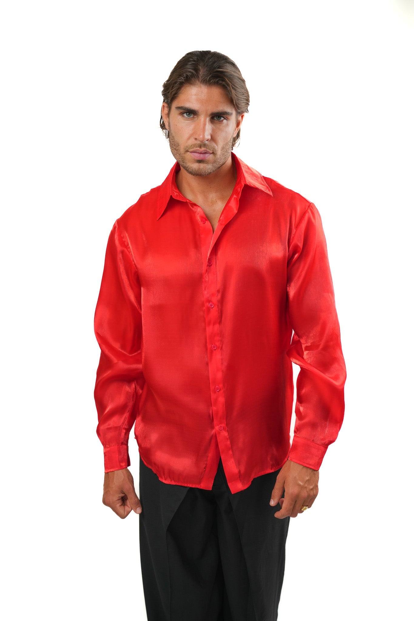 Metallic Silk Classic Shirt Ma boutique