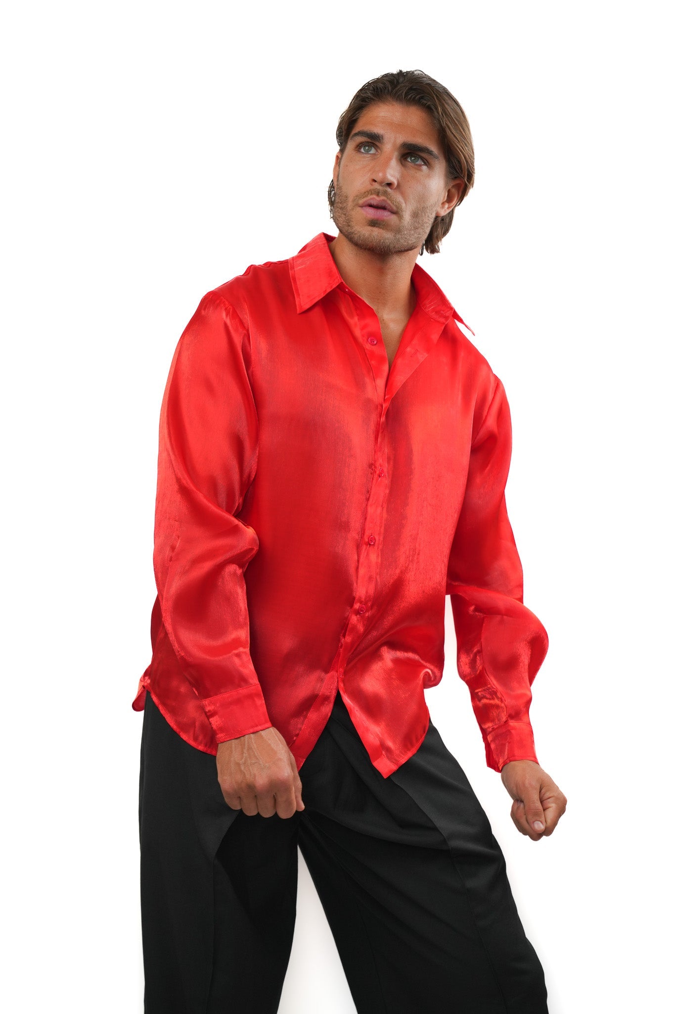 Metallic Silk Classic Shirt Ma boutique