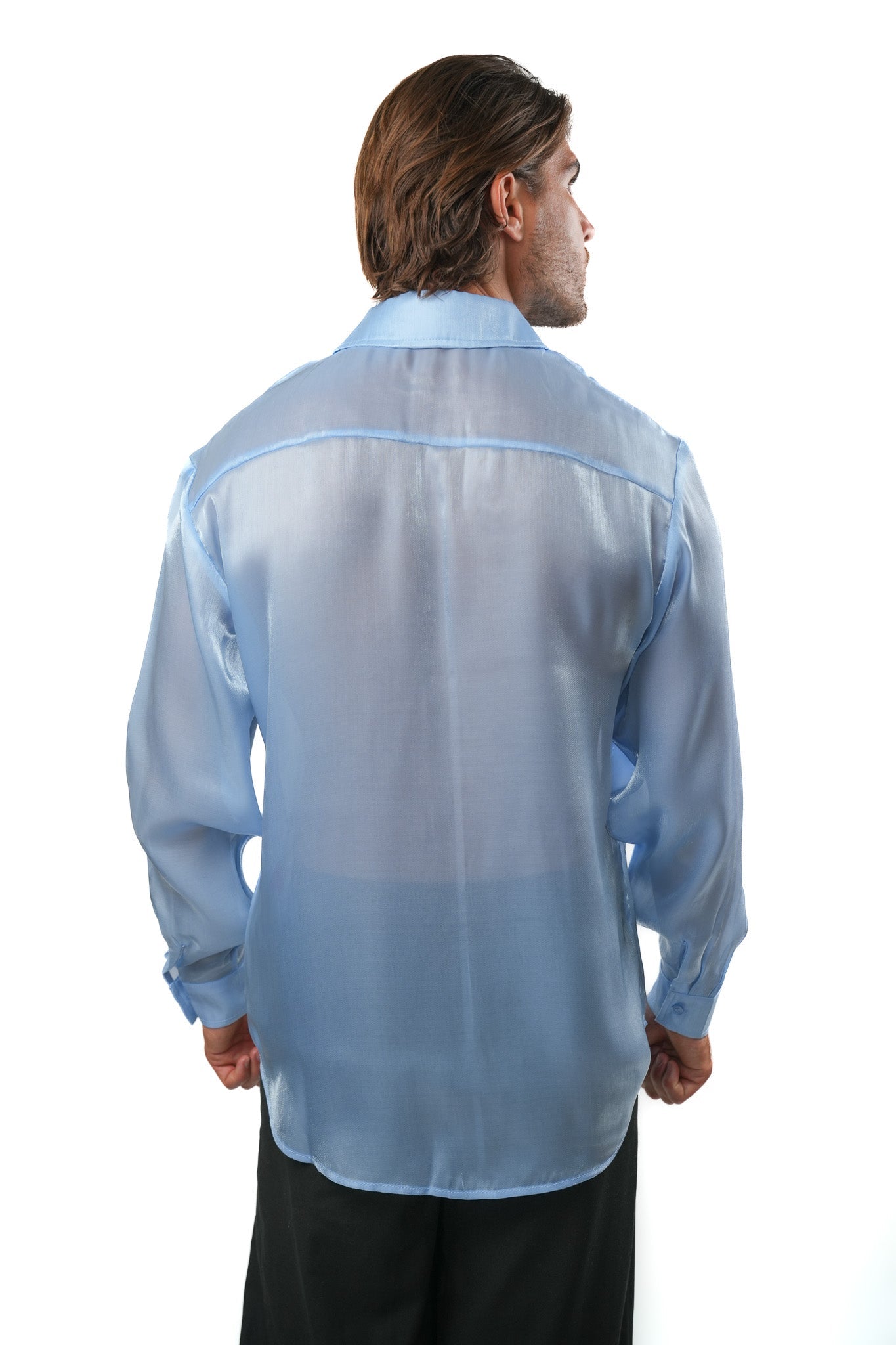 Metallic Silk Classic Shirt Ma boutique