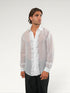 Sheer Ruffle Shirt - White Ma boutique