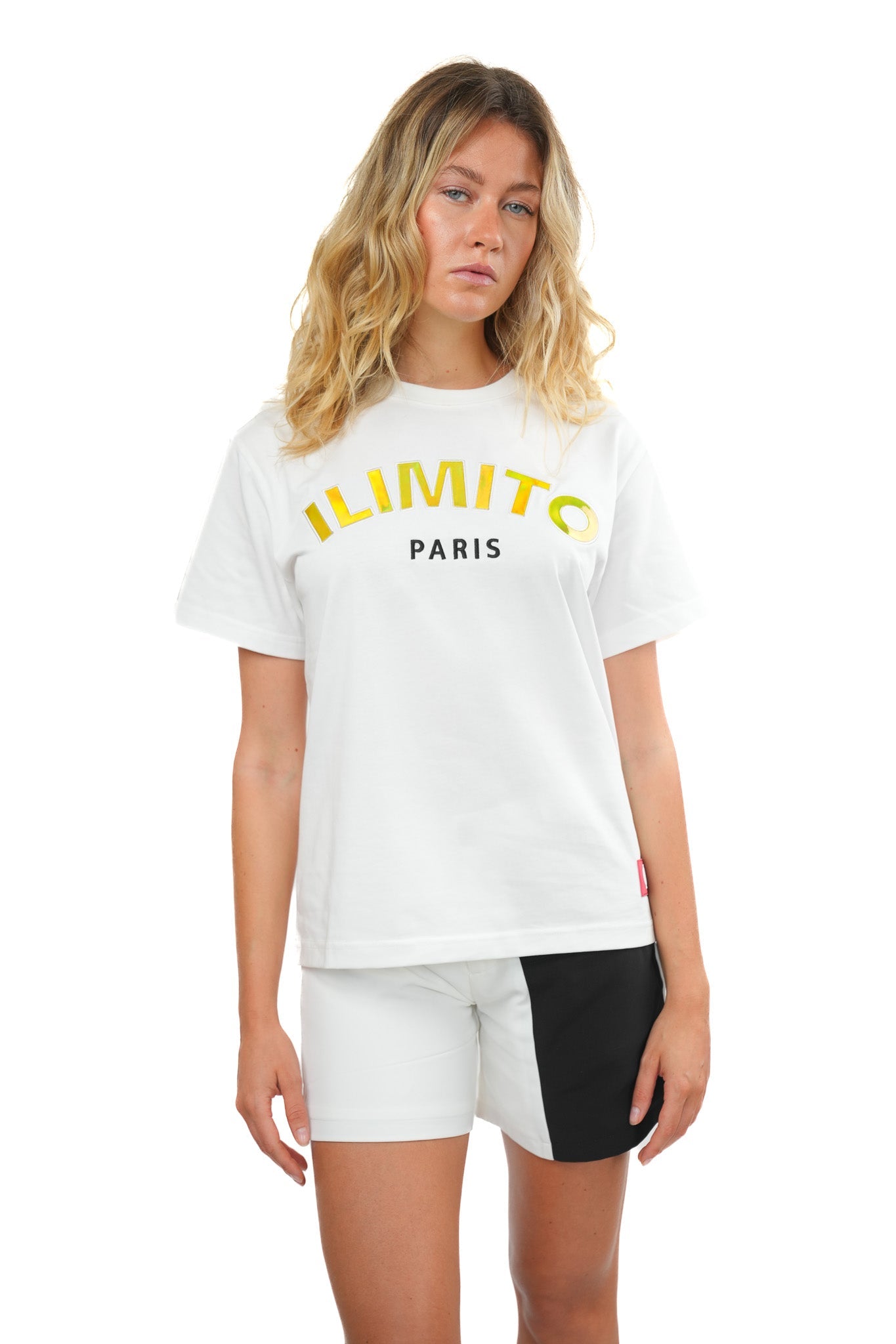 ILIMITO Gold Logo White T-shirt Ma boutique