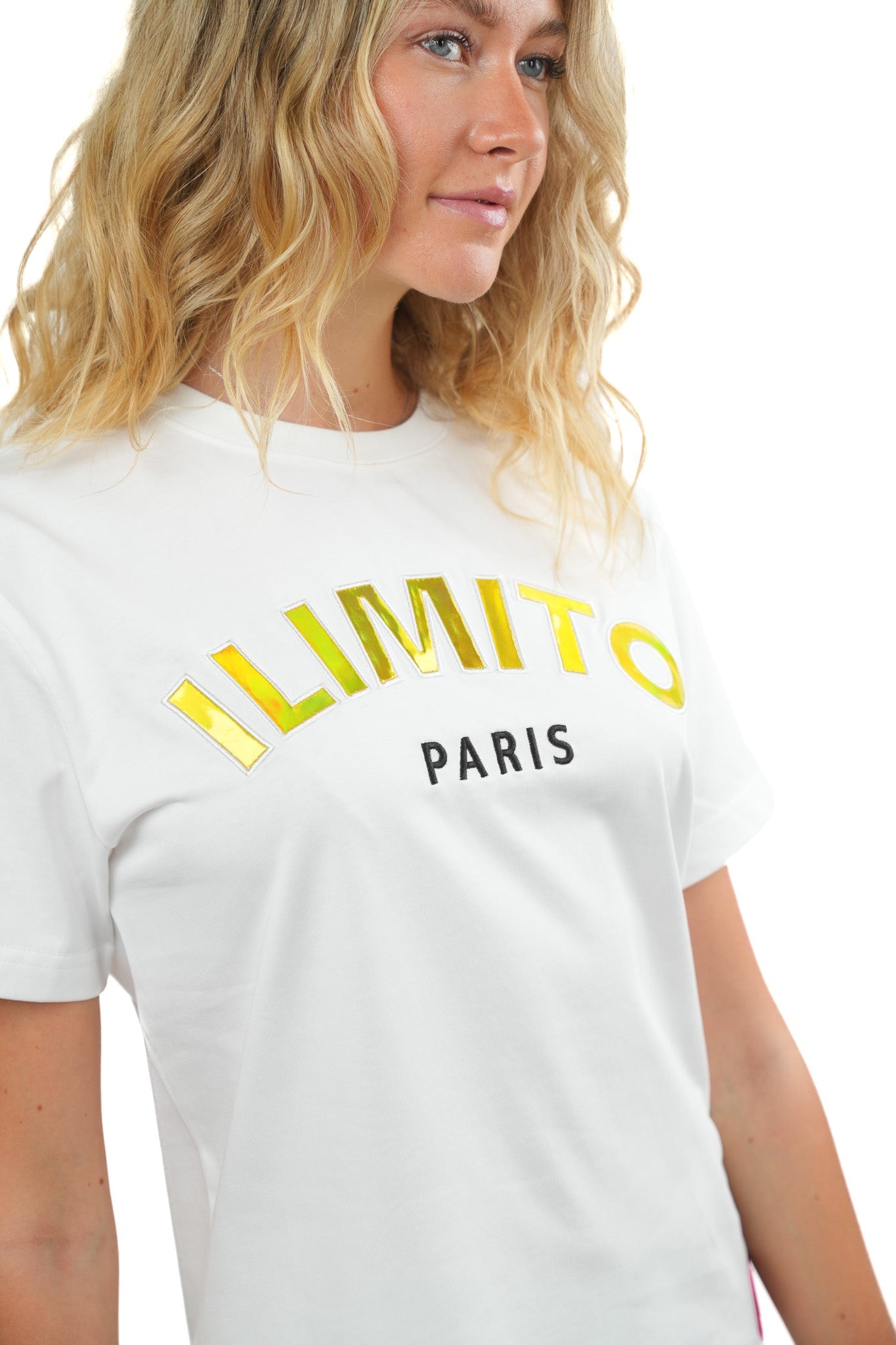 ILIMITO Gold Logo White T-shirt Ma boutique
