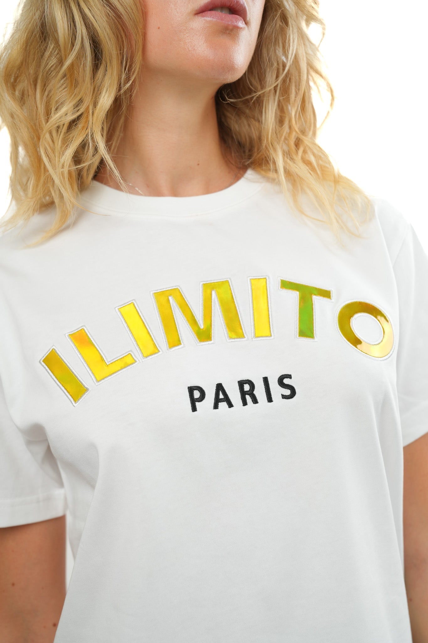 ILIMITO Gold Logo White T-shirt Ma boutique