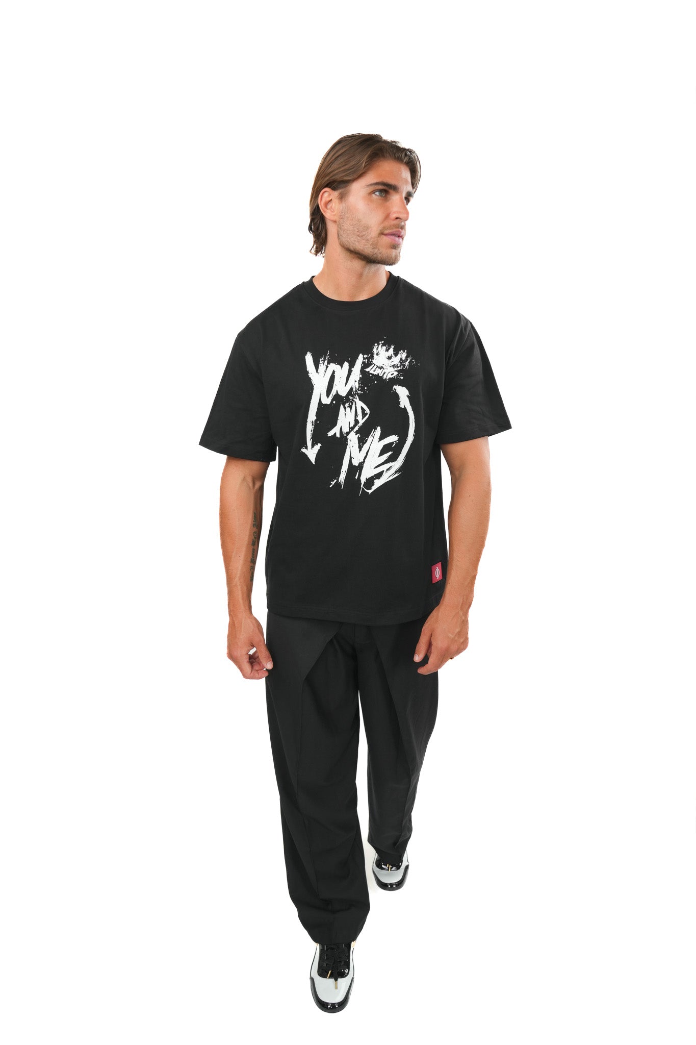 Graffiti You And Me Black T-shirt ILIMITO