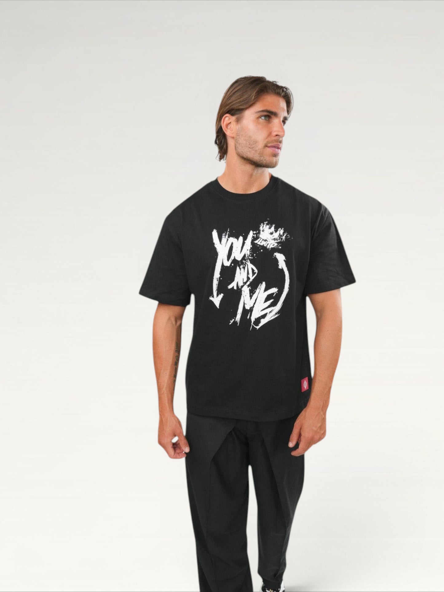 Graffiti You And Me Black T-shirt ILIMITO