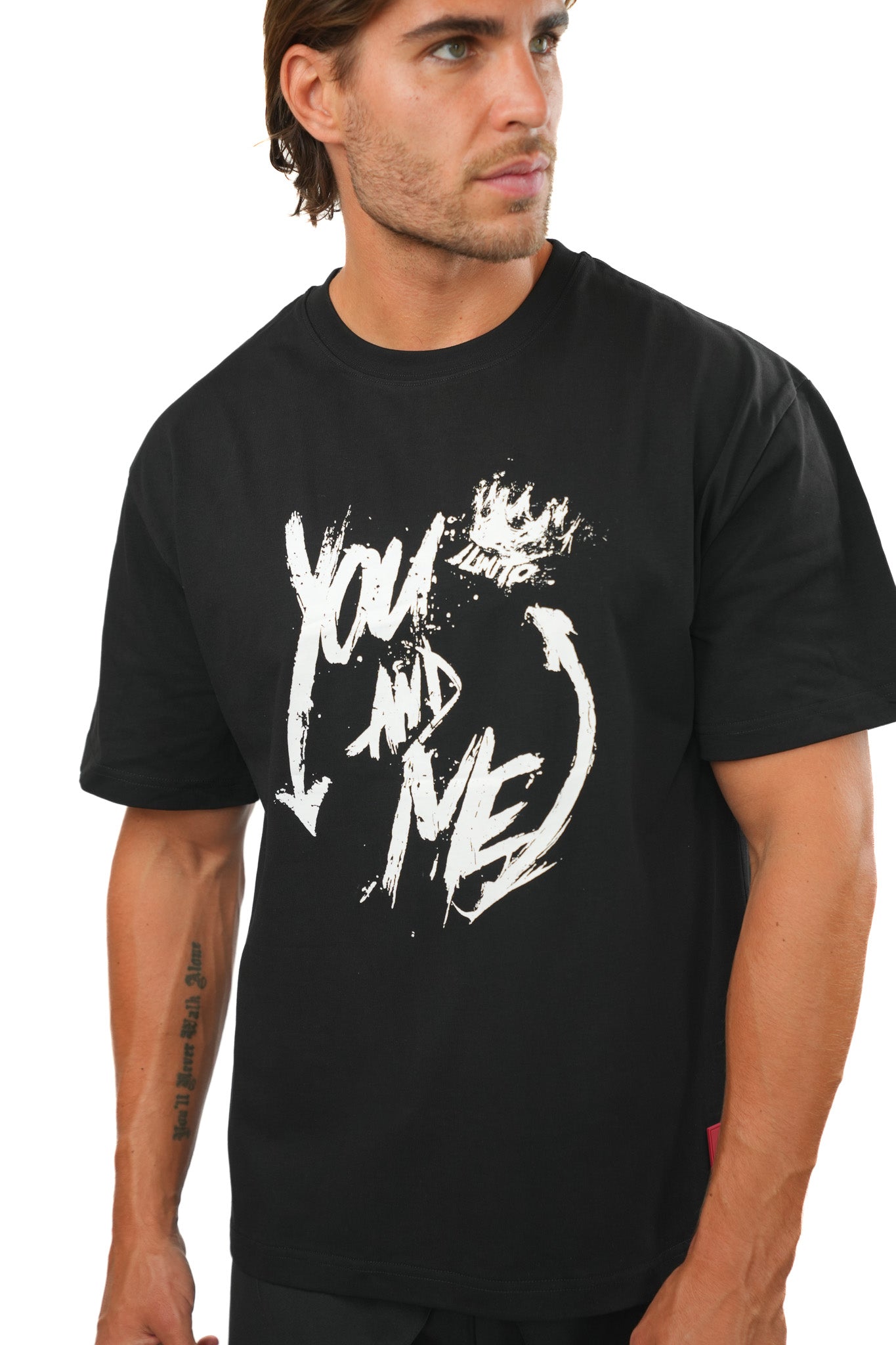 Graffiti You And Me Black T-shirt ILIMITO