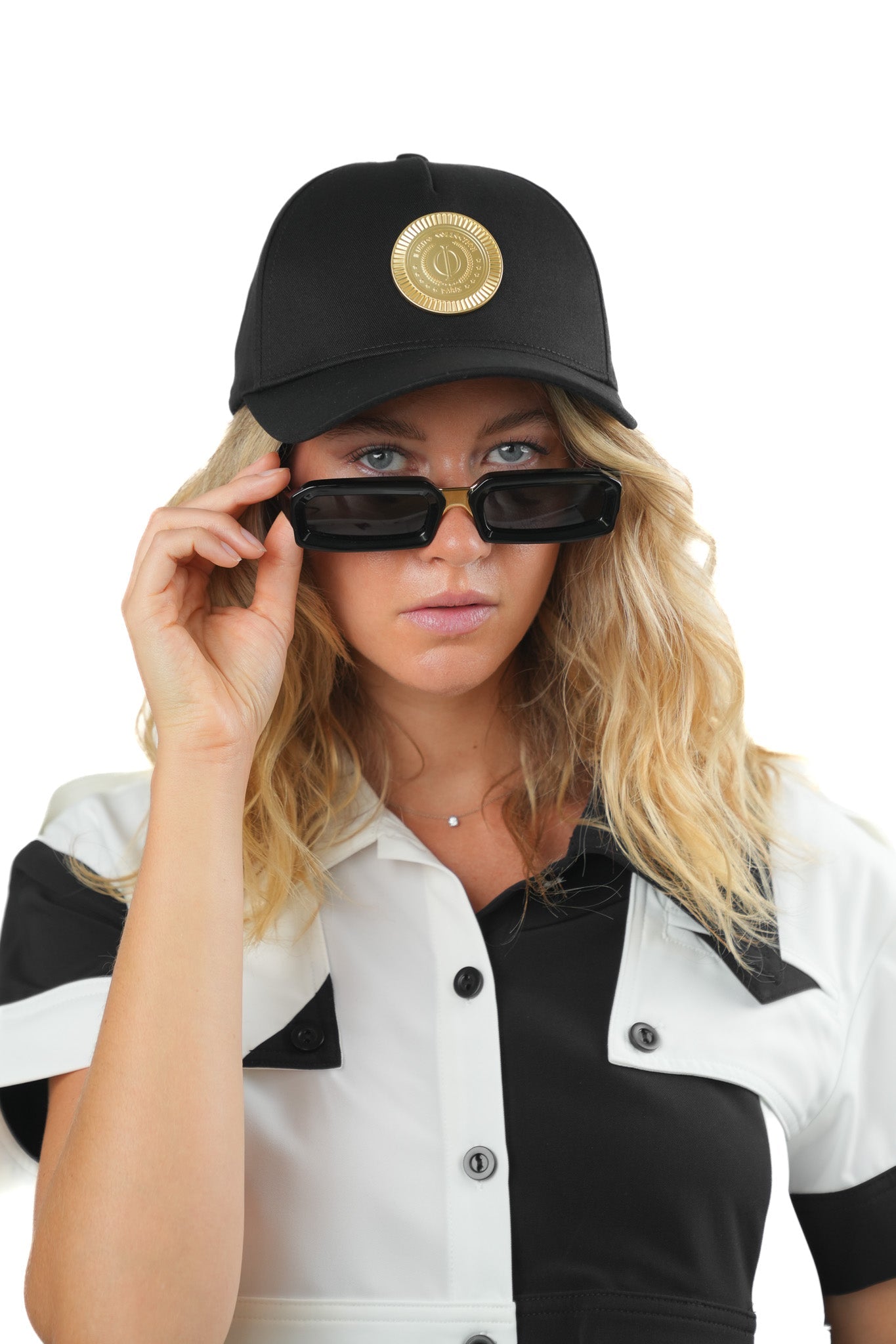 Cropped Shirt & Shorts Set – Black & White Drop ILIMITO