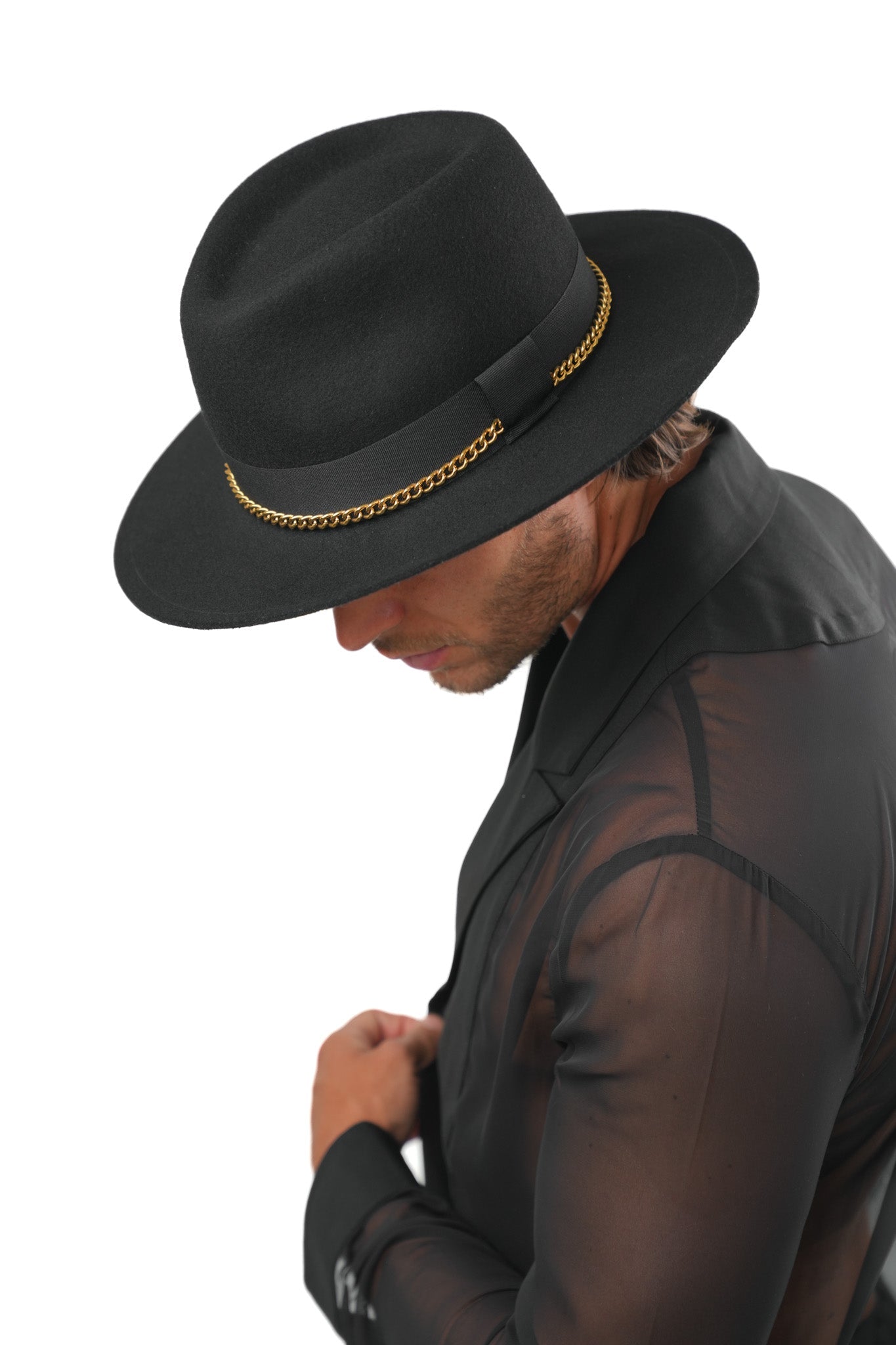 Sheer Back & Sleeve Blazer – Black Hybrid Tailoring ILIMITO