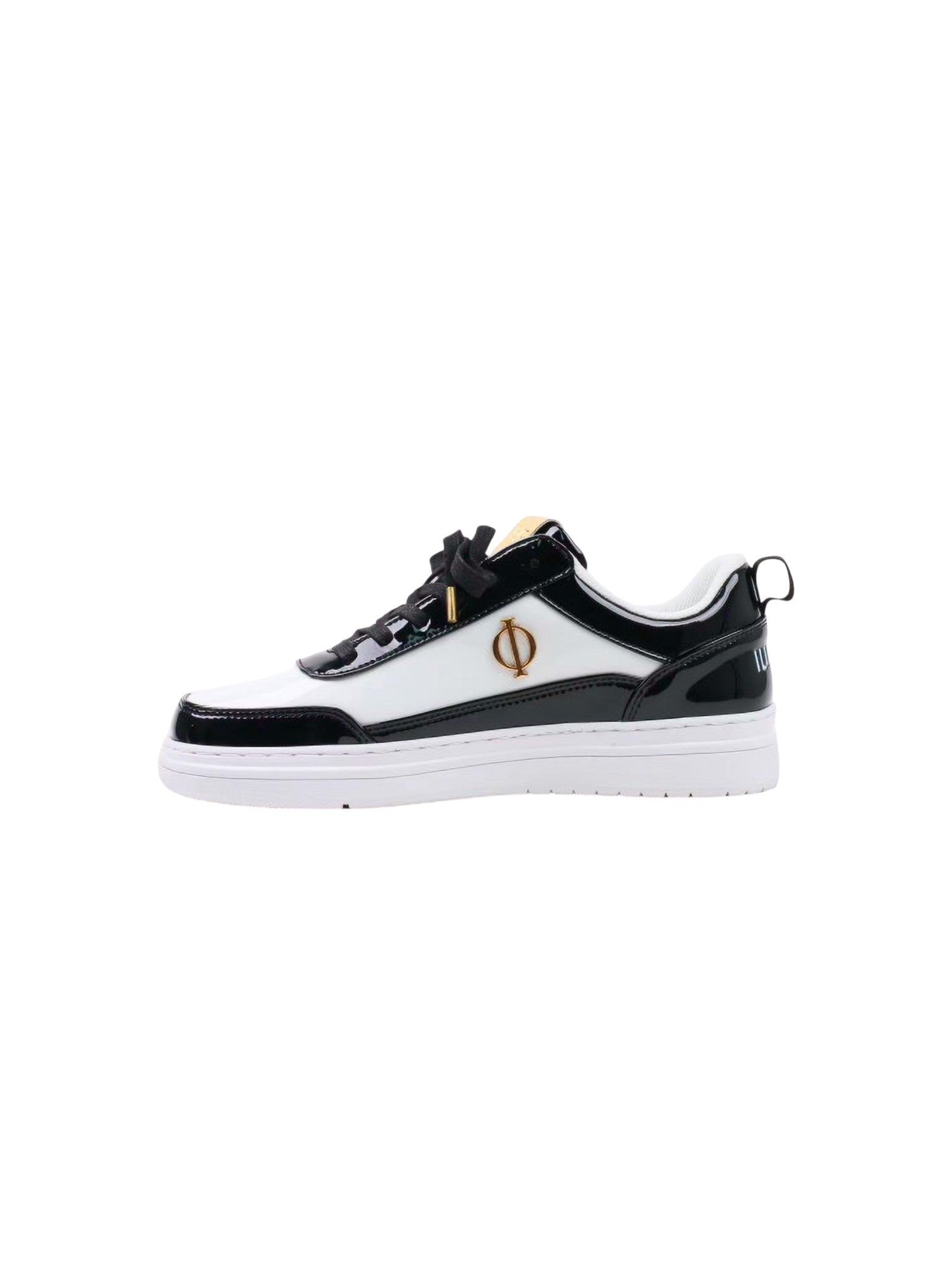 ILIMITO - Unisex Sneakers Black & White Design with Gold Metallic Details Ma boutique