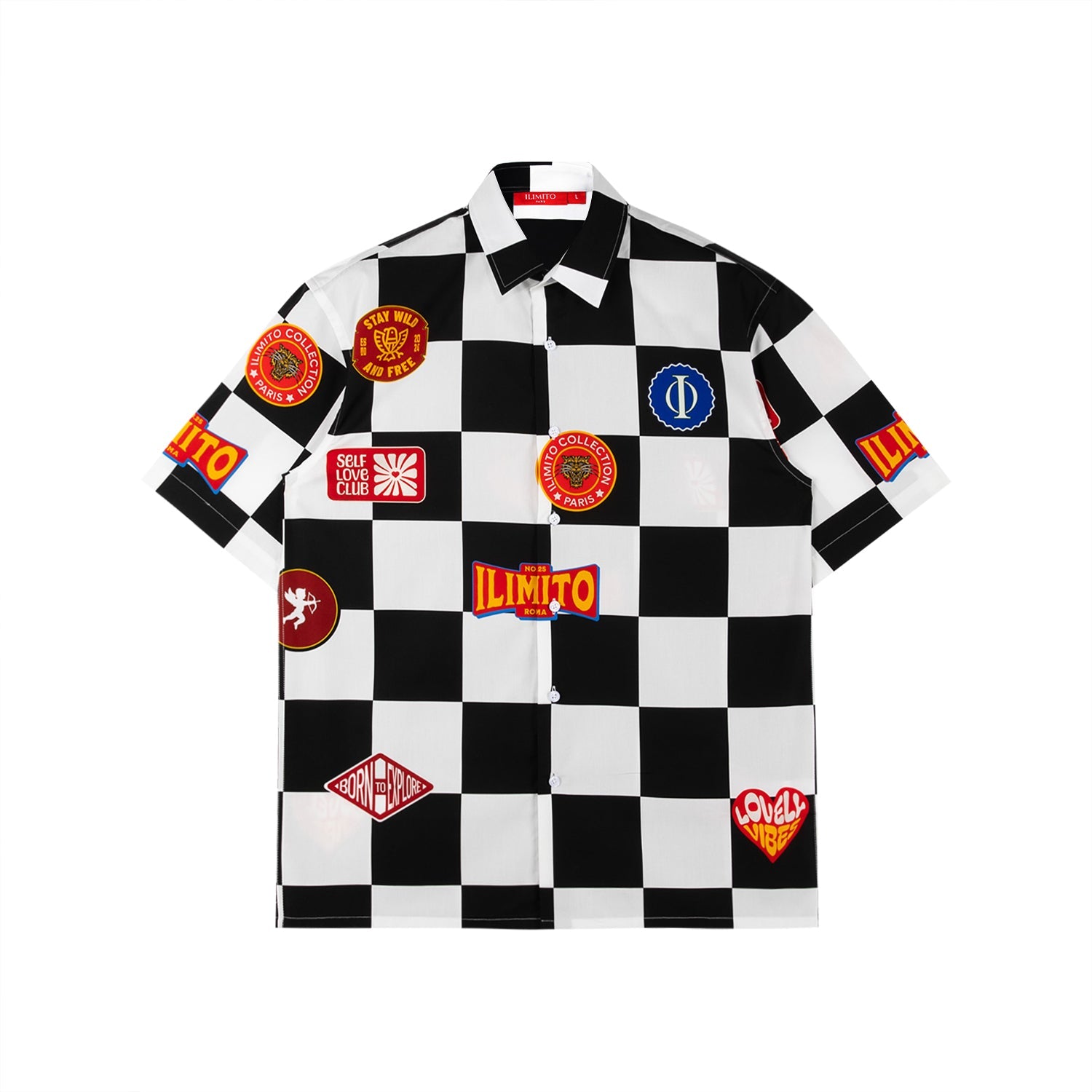 Chess Print Cotton Shirt Ma boutique
