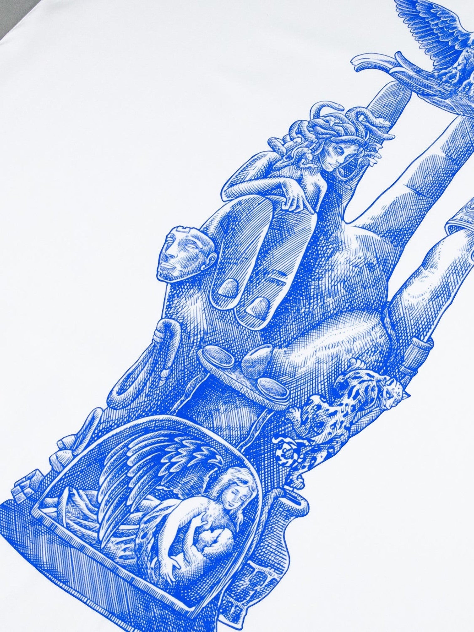 Imperial Blue Print Shirt Ma boutique