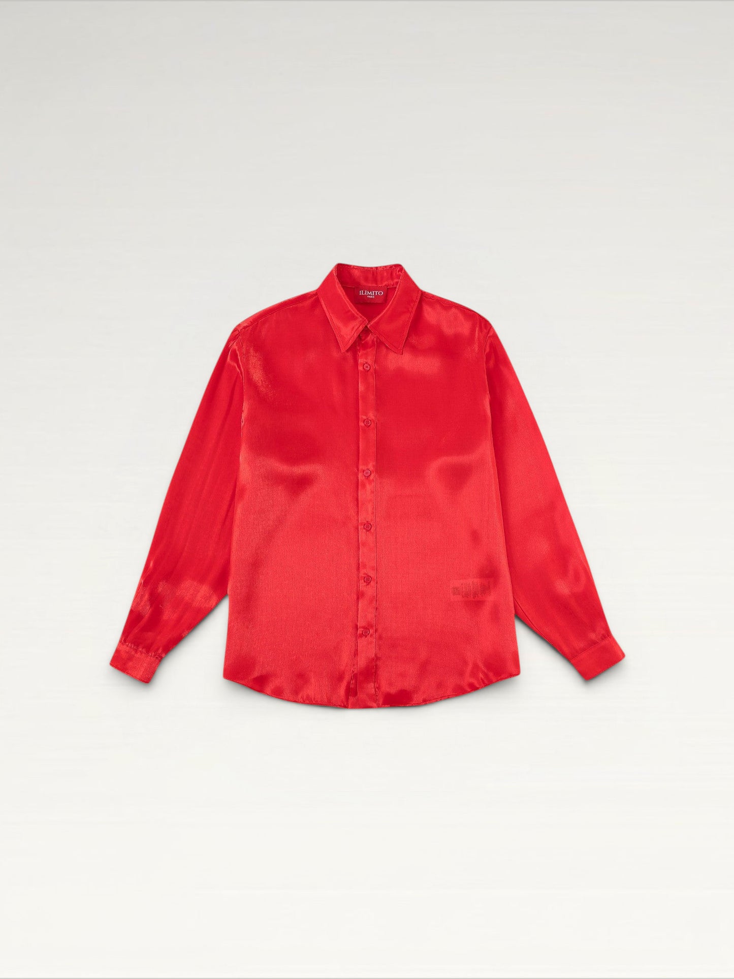 Metallic Silk Shirt Red Ma boutique