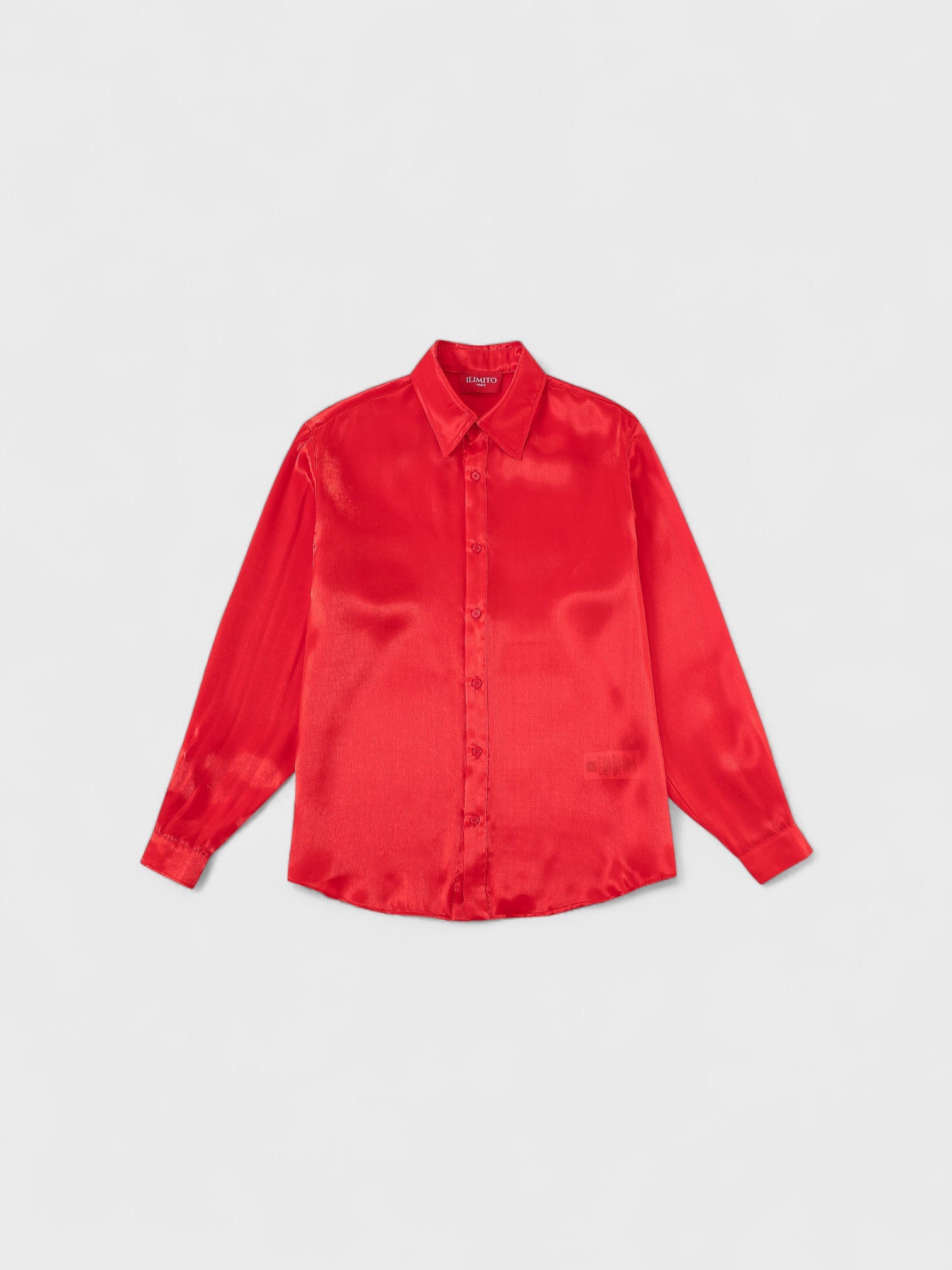 Metallic Silk Shirt Red Ma boutique