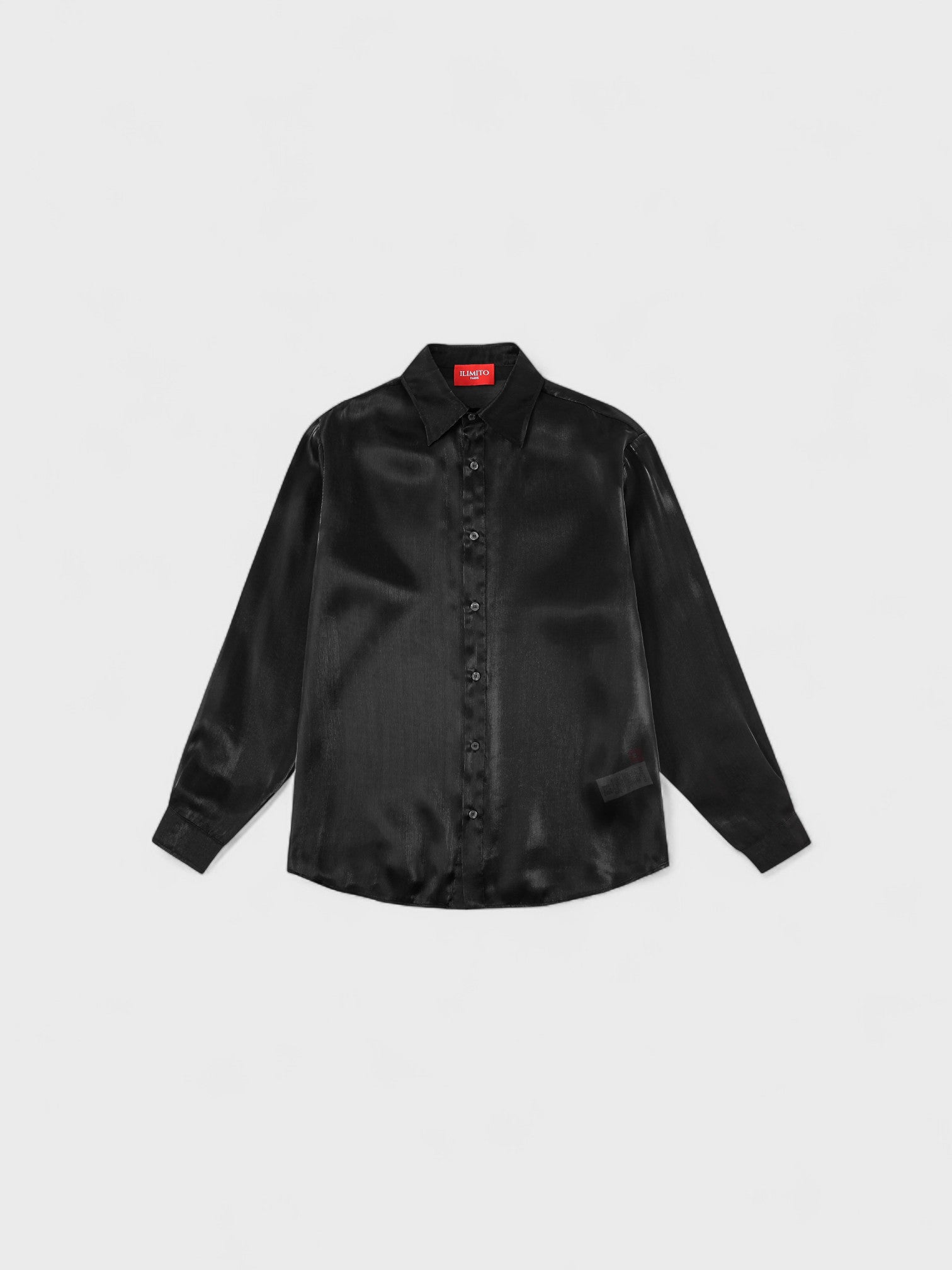 Metallic Silk Shirt Black Ma boutique