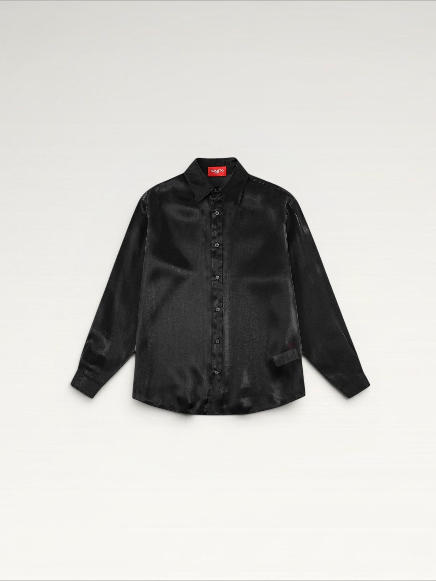 Metallic Silk Shirt Black Ma boutique
