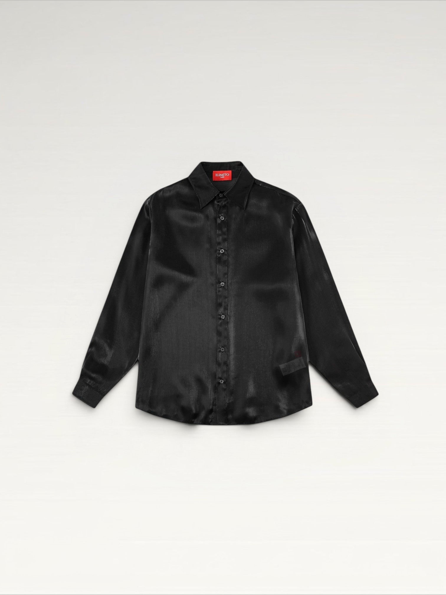 Metallic Silk Shirt Black Ma boutique