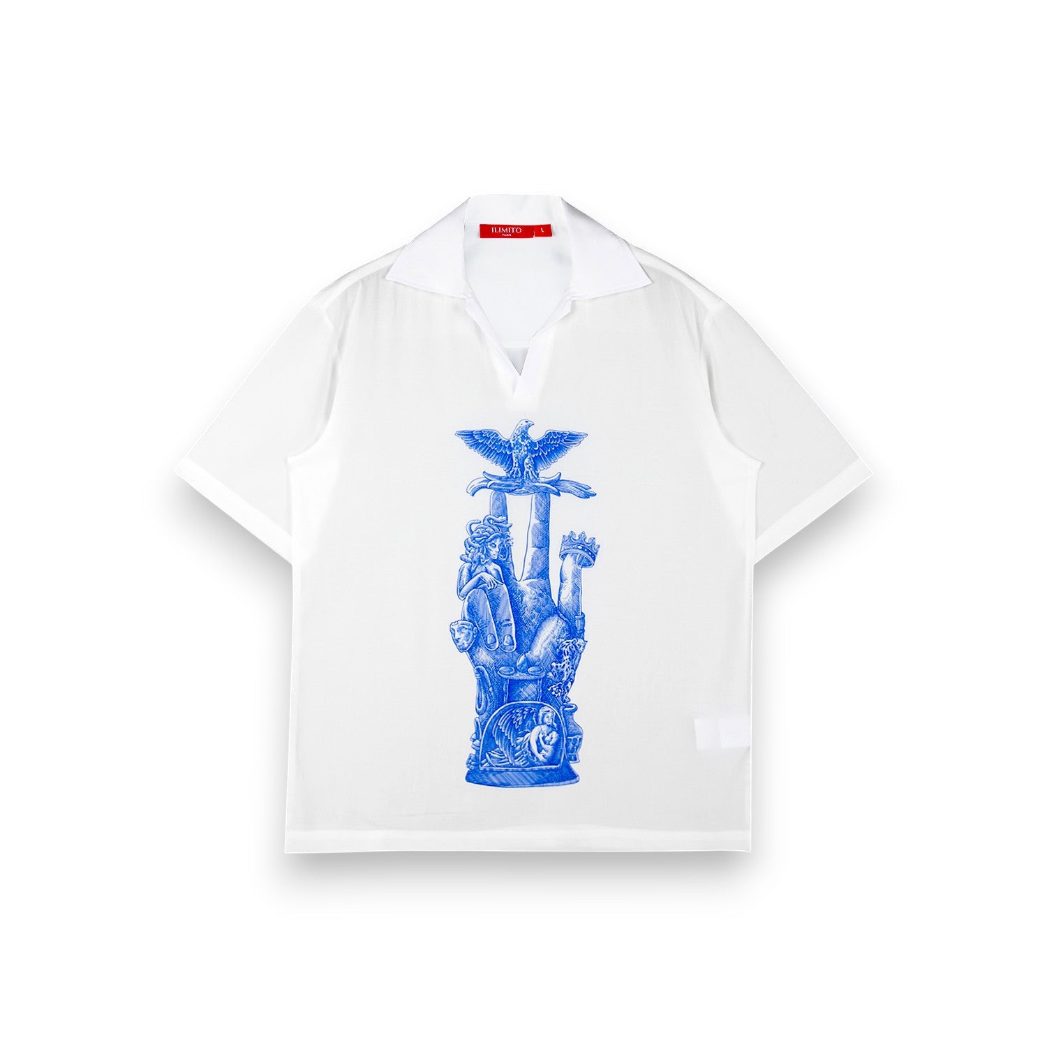 Imperial Blue Print Shirt Ma boutique