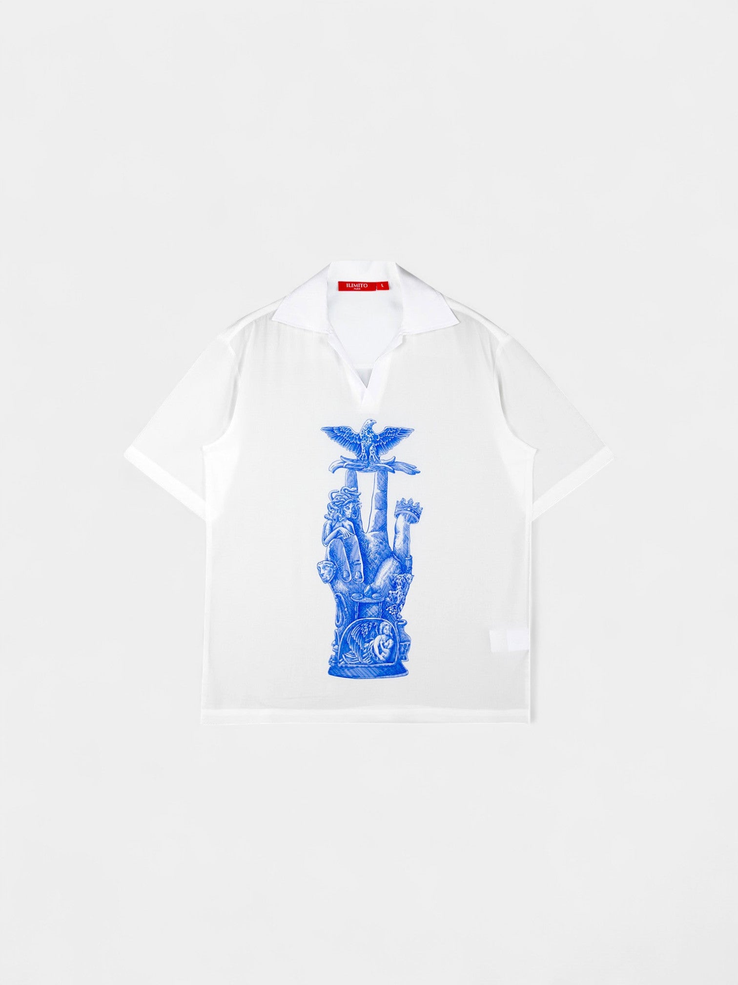 Imperial Blue Print Shirt Ma boutique