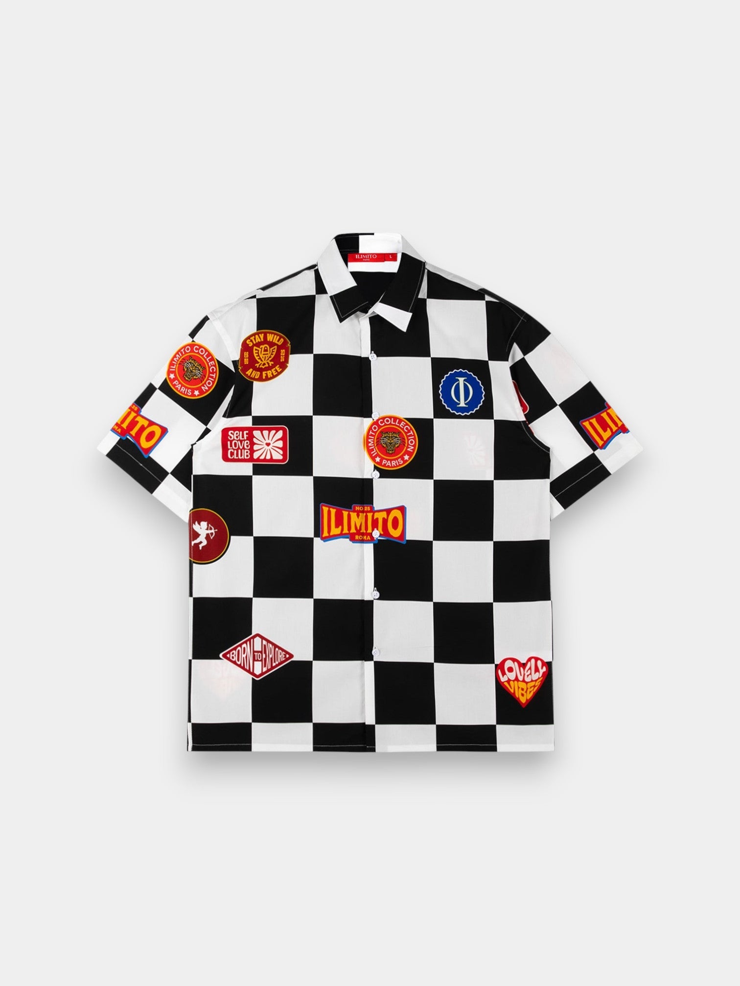 Chess Print Cotton Shirt Ma boutique