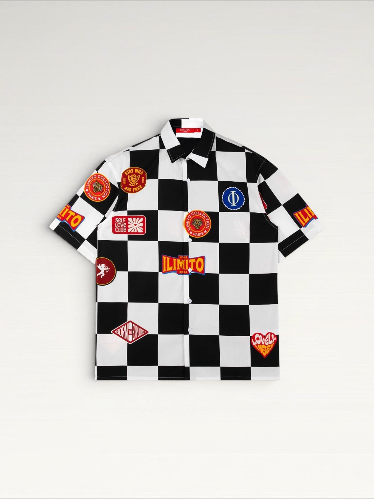 Chess Print Cotton Shirt Ma boutique